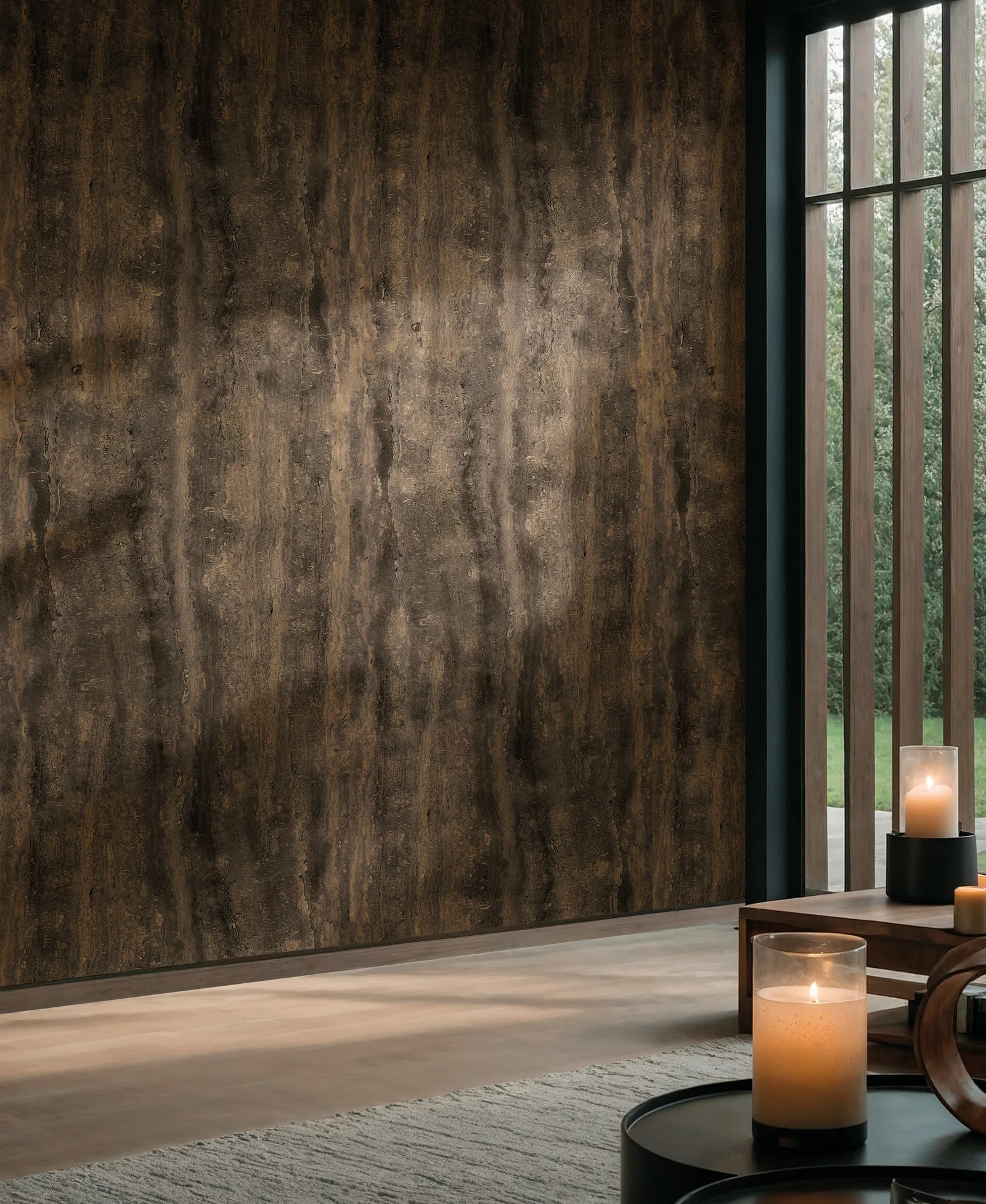 Detail shot of a Stone wallpaper pattern