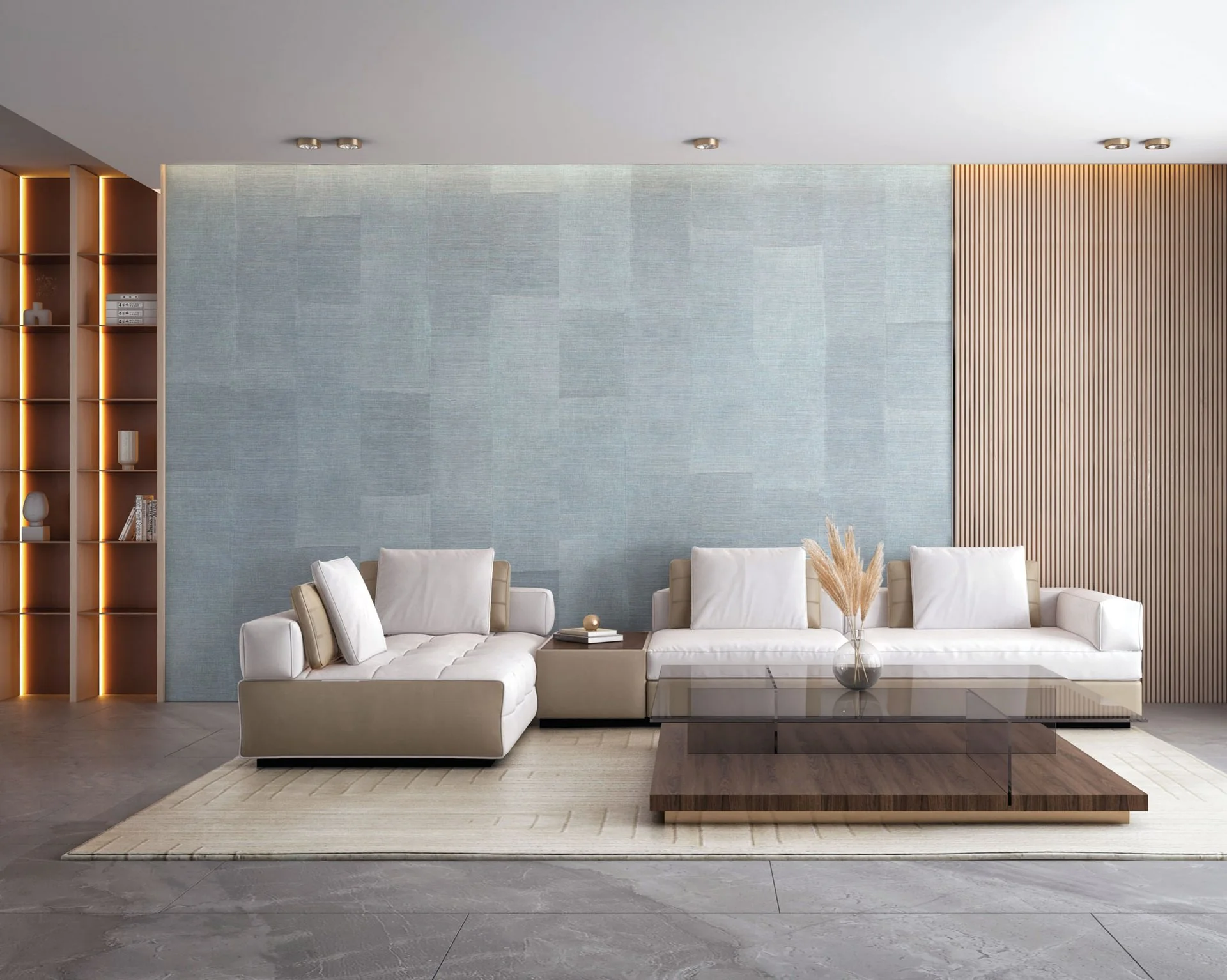 Markham living room wallpaper installation